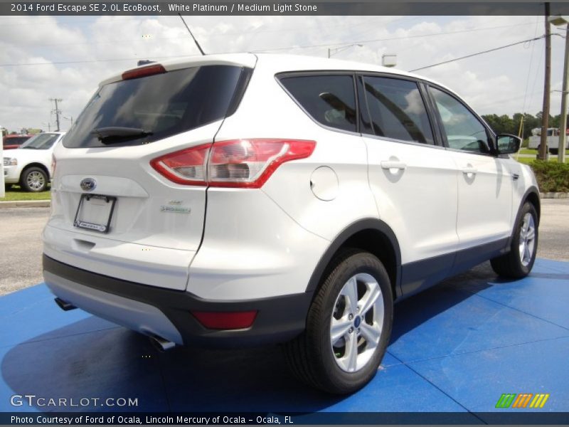 White Platinum / Medium Light Stone 2014 Ford Escape SE 2.0L EcoBoost