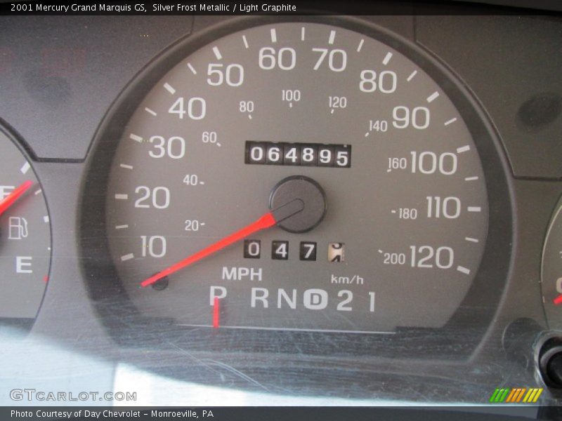 Silver Frost Metallic / Light Graphite 2001 Mercury Grand Marquis GS