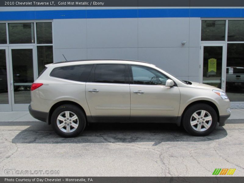 Gold Mist Metallic / Ebony 2010 Chevrolet Traverse LT