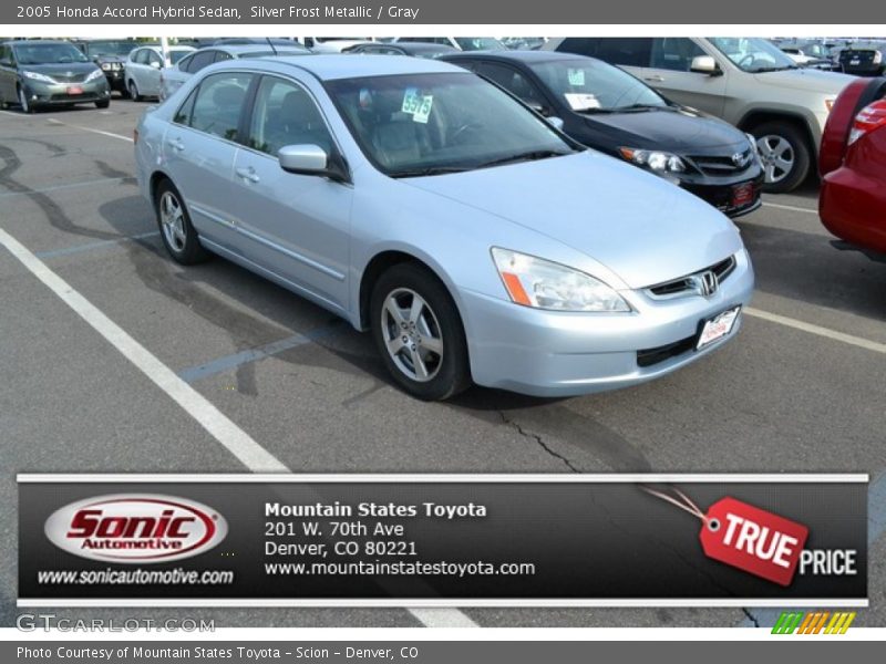 Silver Frost Metallic / Gray 2005 Honda Accord Hybrid Sedan