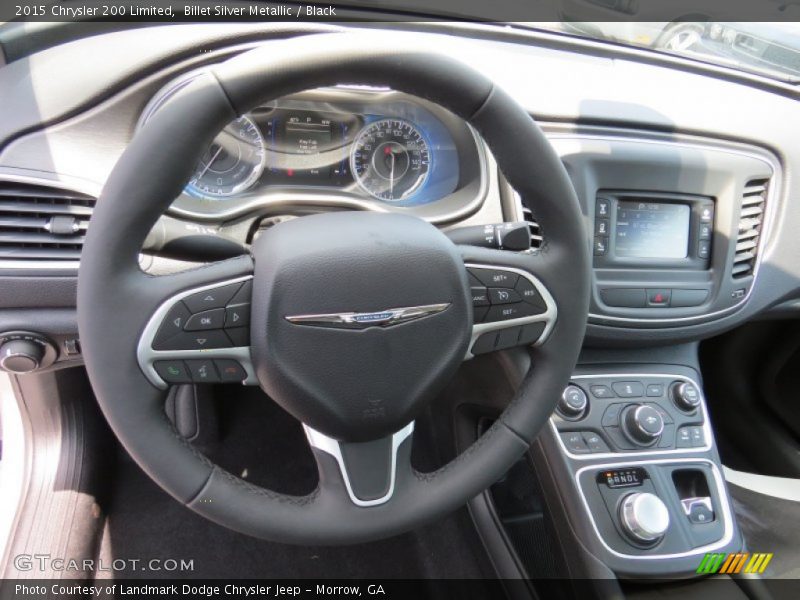 Billet Silver Metallic / Black 2015 Chrysler 200 Limited