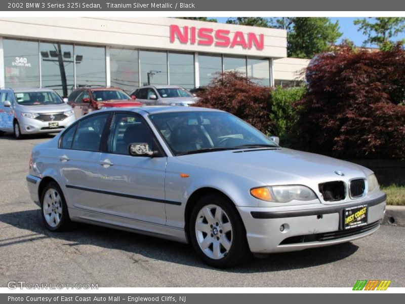Titanium Silver Metallic / Black 2002 BMW 3 Series 325i Sedan