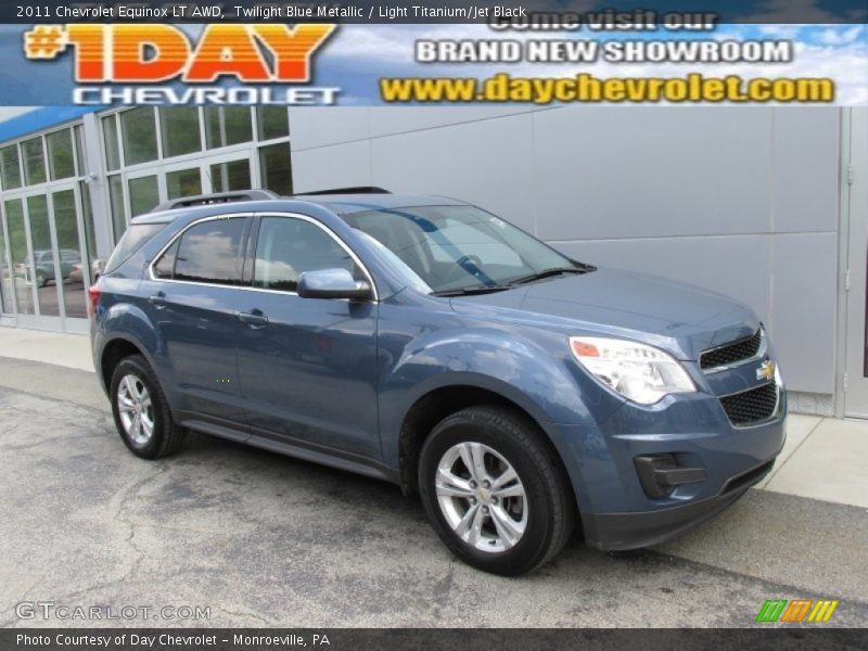 Twilight Blue Metallic / Light Titanium/Jet Black 2011 Chevrolet Equinox LT AWD