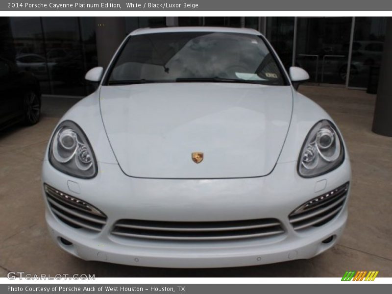 White / Black/Luxor Beige 2014 Porsche Cayenne Platinum Edition
