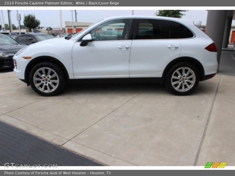 White / Black/Luxor Beige 2014 Porsche Cayenne Platinum Edition