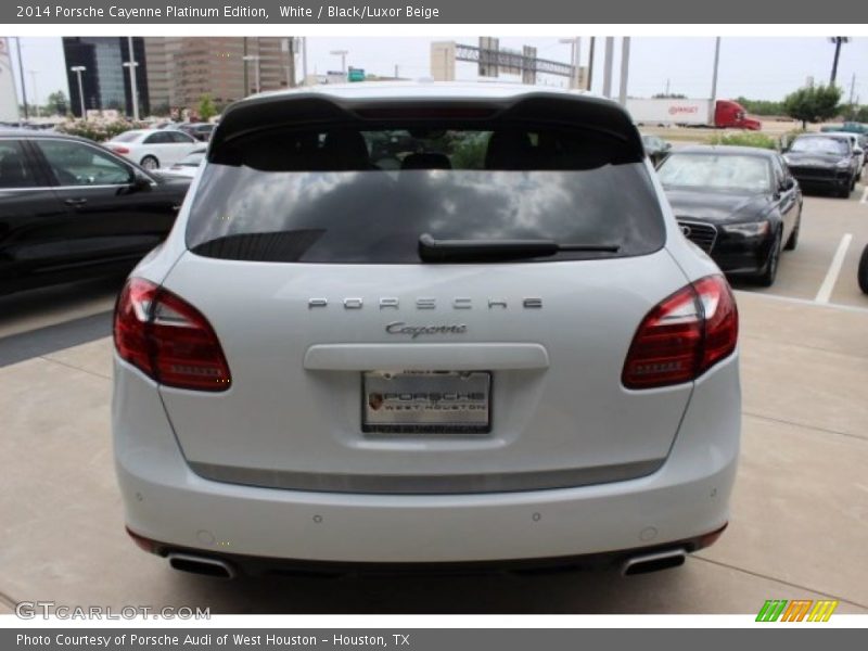 White / Black/Luxor Beige 2014 Porsche Cayenne Platinum Edition