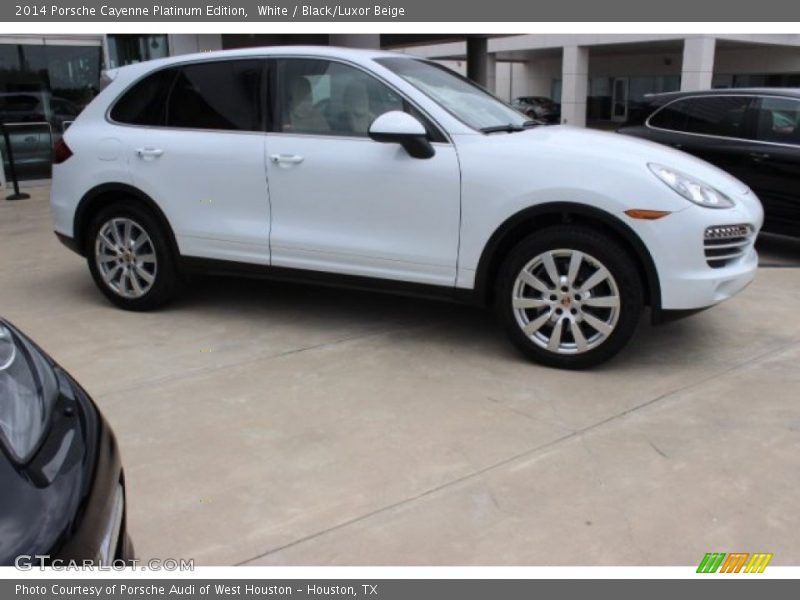 White / Black/Luxor Beige 2014 Porsche Cayenne Platinum Edition