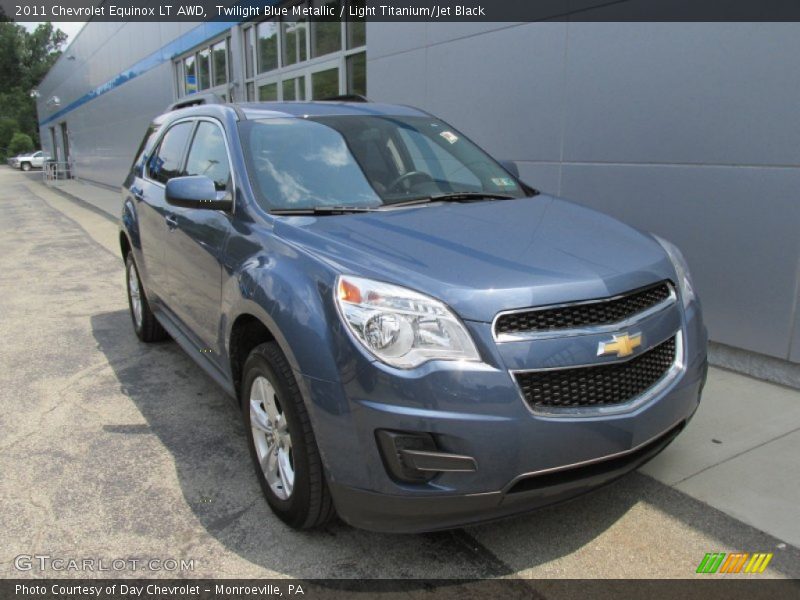 Twilight Blue Metallic / Light Titanium/Jet Black 2011 Chevrolet Equinox LT AWD