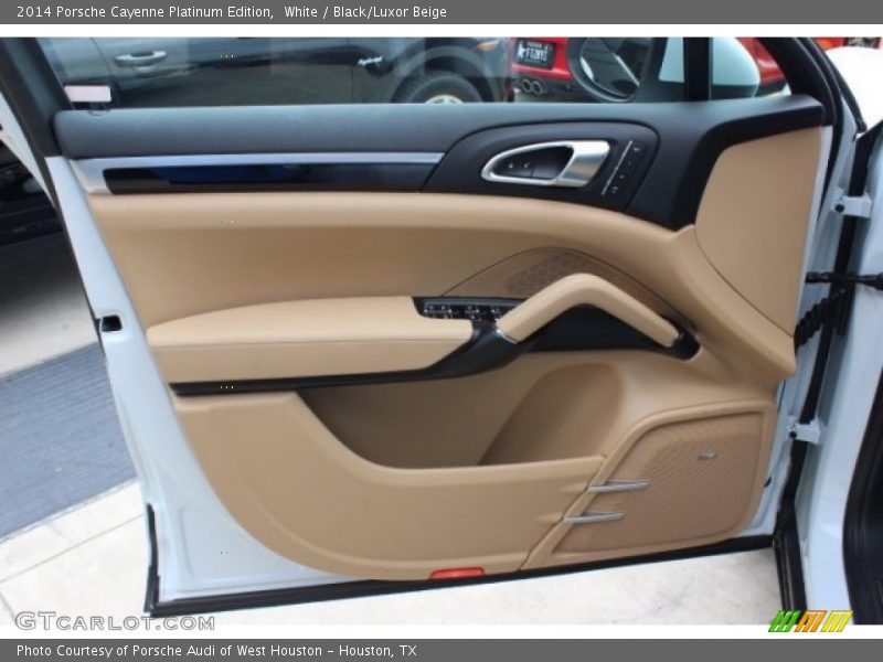 White / Black/Luxor Beige 2014 Porsche Cayenne Platinum Edition