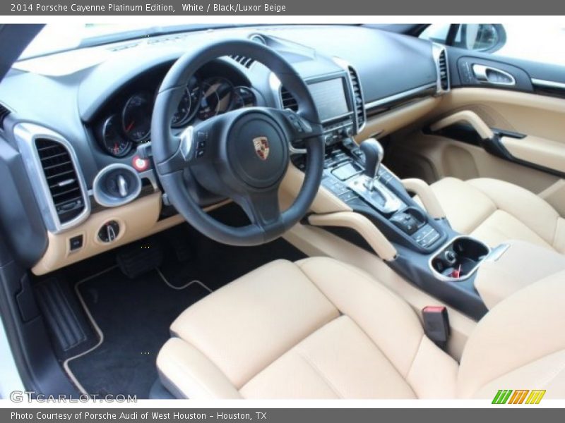 White / Black/Luxor Beige 2014 Porsche Cayenne Platinum Edition