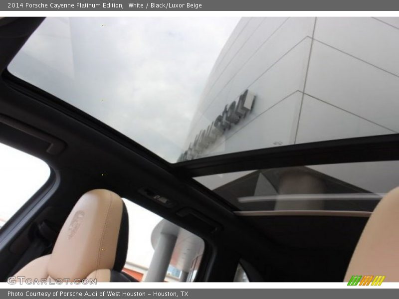 White / Black/Luxor Beige 2014 Porsche Cayenne Platinum Edition