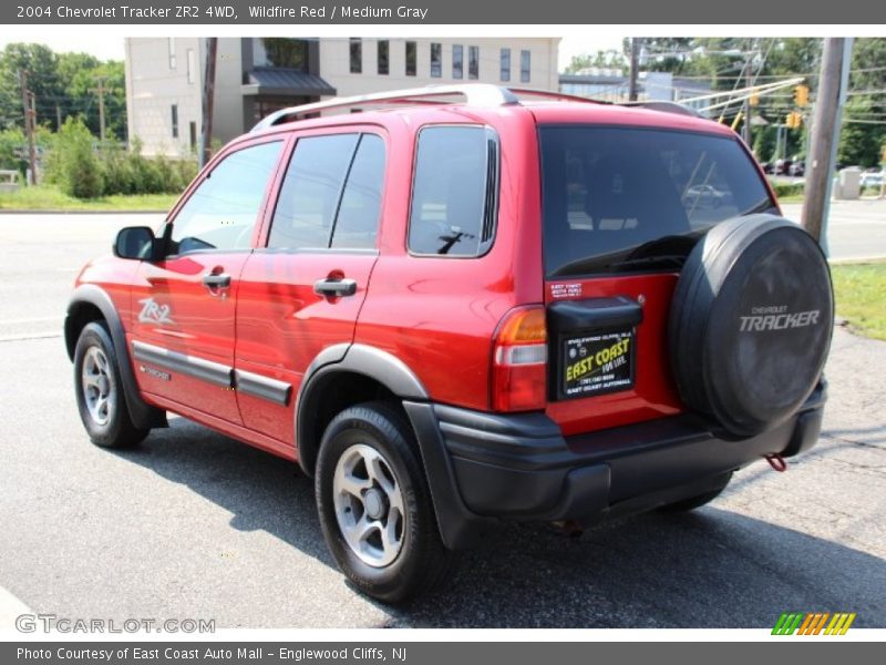 Wildfire Red / Medium Gray 2004 Chevrolet Tracker ZR2 4WD