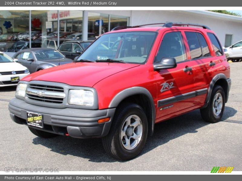 Wildfire Red / Medium Gray 2004 Chevrolet Tracker ZR2 4WD