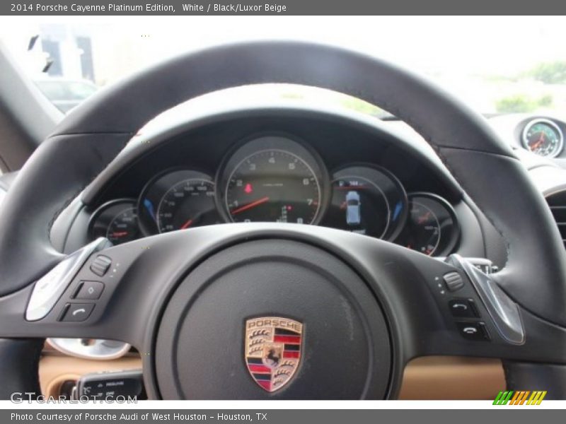 White / Black/Luxor Beige 2014 Porsche Cayenne Platinum Edition