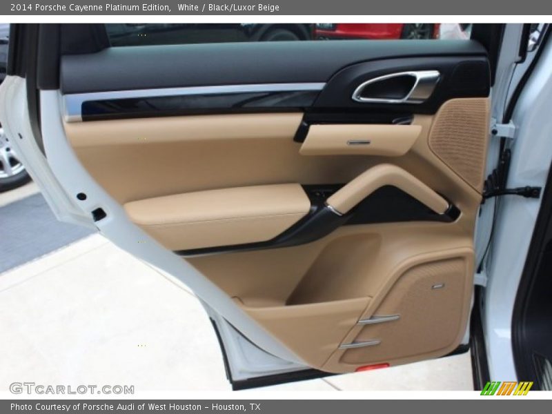 White / Black/Luxor Beige 2014 Porsche Cayenne Platinum Edition