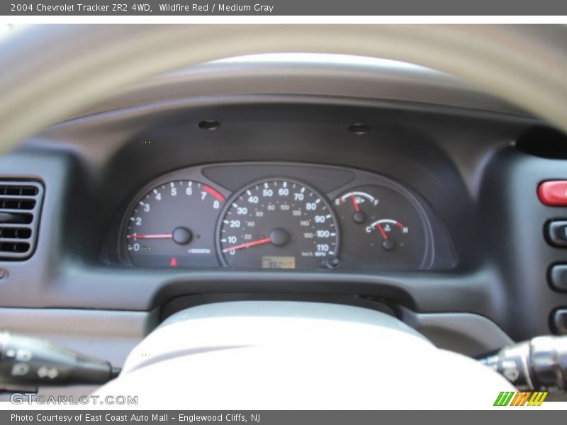 Wildfire Red / Medium Gray 2004 Chevrolet Tracker ZR2 4WD