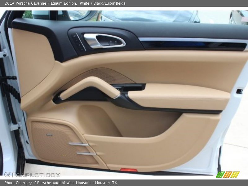 White / Black/Luxor Beige 2014 Porsche Cayenne Platinum Edition