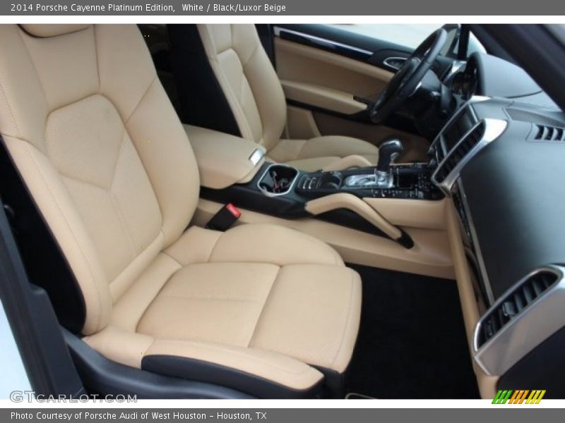 White / Black/Luxor Beige 2014 Porsche Cayenne Platinum Edition