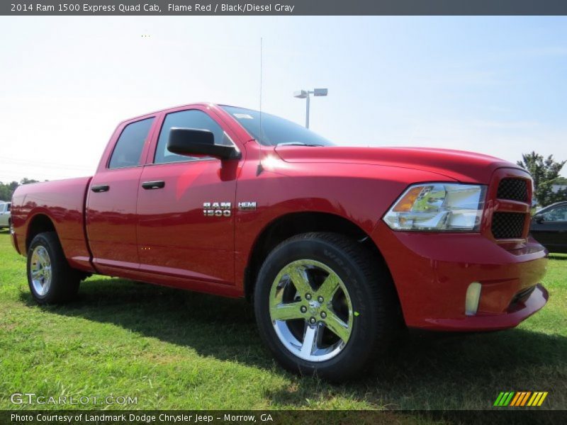 Flame Red / Black/Diesel Gray 2014 Ram 1500 Express Quad Cab