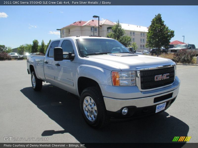 Pure Silver Metallic / Ebony 2011 GMC Sierra 3500HD SLE Crew Cab 4x4
