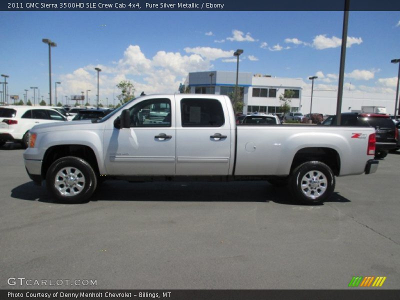 Pure Silver Metallic / Ebony 2011 GMC Sierra 3500HD SLE Crew Cab 4x4