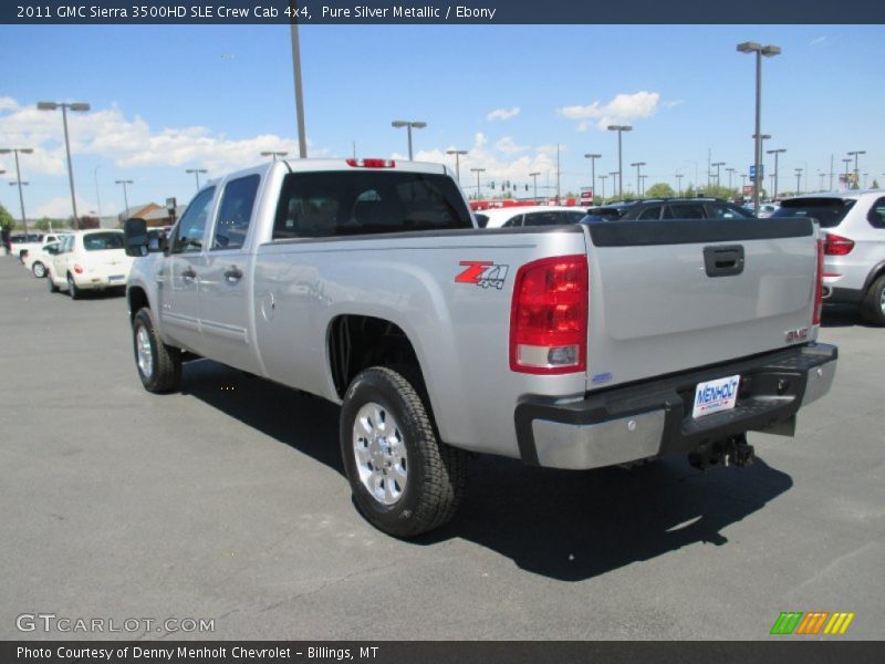 Pure Silver Metallic / Ebony 2011 GMC Sierra 3500HD SLE Crew Cab 4x4