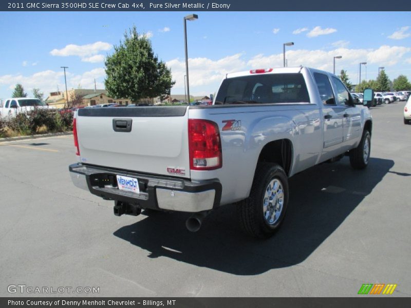 Pure Silver Metallic / Ebony 2011 GMC Sierra 3500HD SLE Crew Cab 4x4