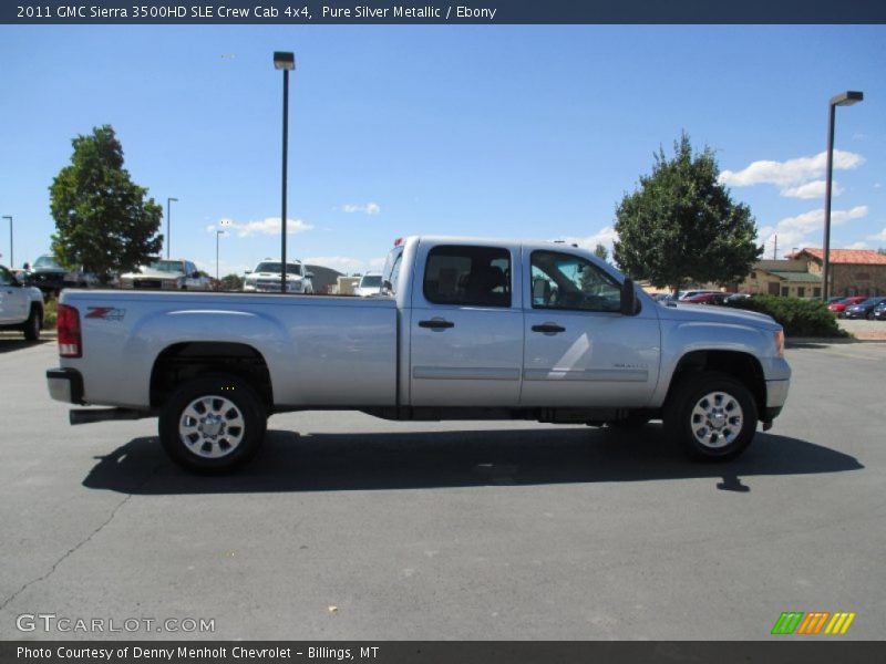 Pure Silver Metallic / Ebony 2011 GMC Sierra 3500HD SLE Crew Cab 4x4