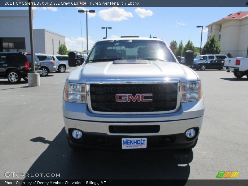 Pure Silver Metallic / Ebony 2011 GMC Sierra 3500HD SLE Crew Cab 4x4