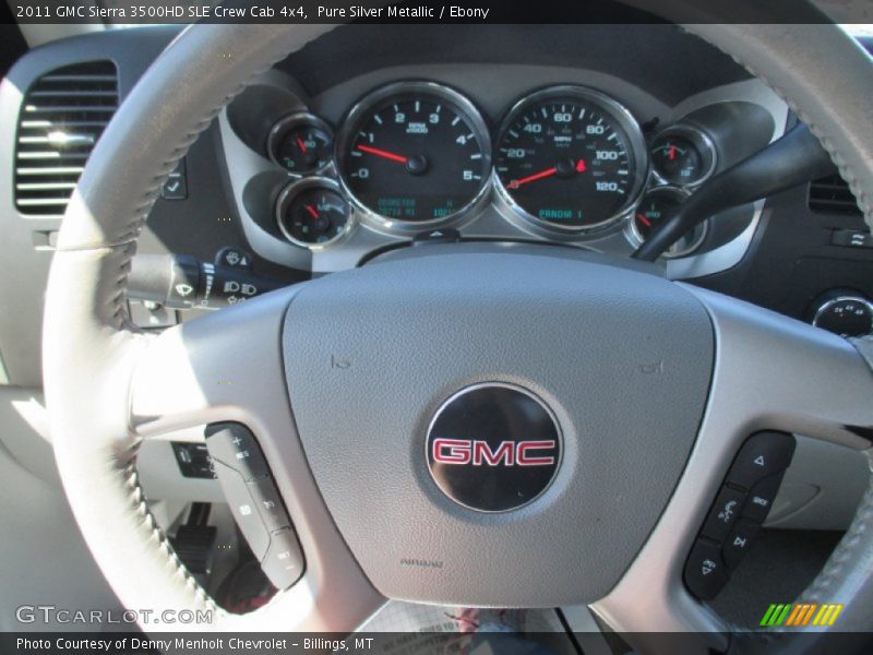 Pure Silver Metallic / Ebony 2011 GMC Sierra 3500HD SLE Crew Cab 4x4