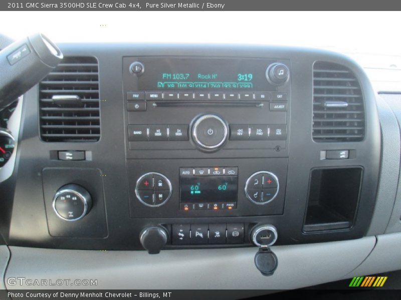 Pure Silver Metallic / Ebony 2011 GMC Sierra 3500HD SLE Crew Cab 4x4