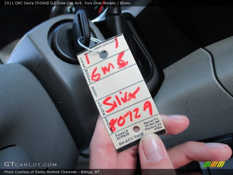 Pure Silver Metallic / Ebony 2011 GMC Sierra 3500HD SLE Crew Cab 4x4