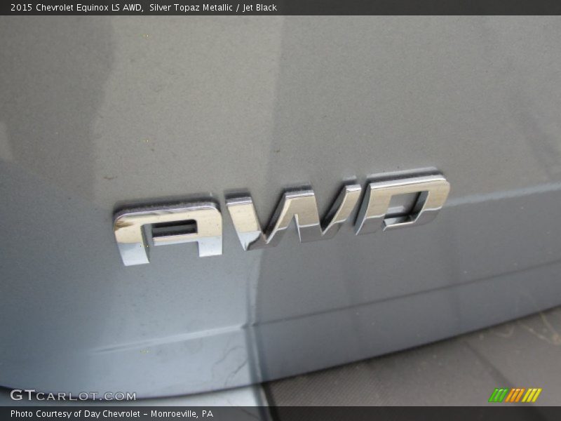 Silver Topaz Metallic / Jet Black 2015 Chevrolet Equinox LS AWD
