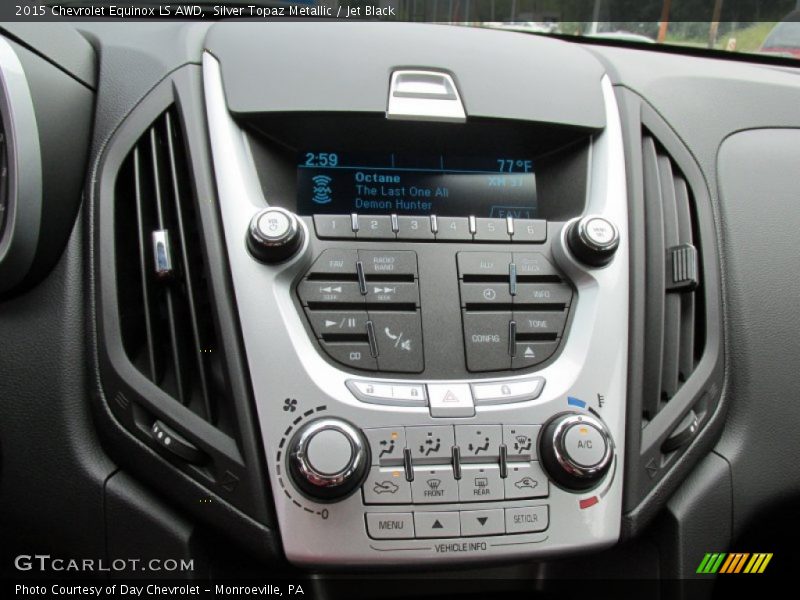 Silver Topaz Metallic / Jet Black 2015 Chevrolet Equinox LS AWD