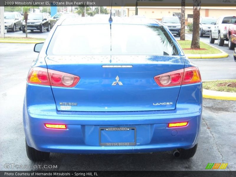 Octane Blue Pearl / Black 2009 Mitsubishi Lancer ES