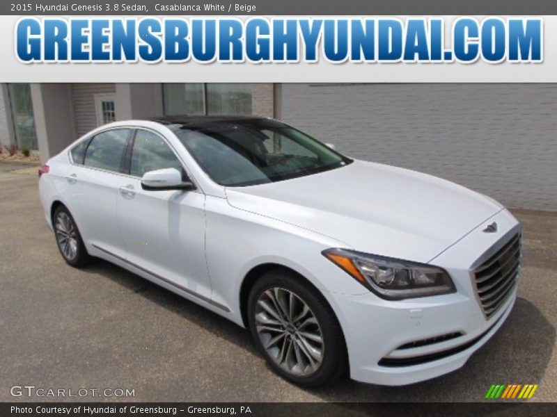Casablanca White / Beige 2015 Hyundai Genesis 3.8 Sedan