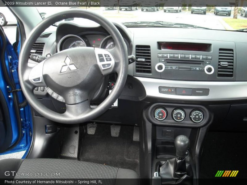 Octane Blue Pearl / Black 2009 Mitsubishi Lancer ES