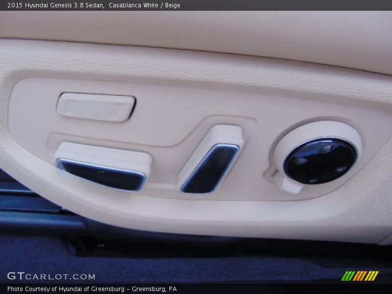 Casablanca White / Beige 2015 Hyundai Genesis 3.8 Sedan