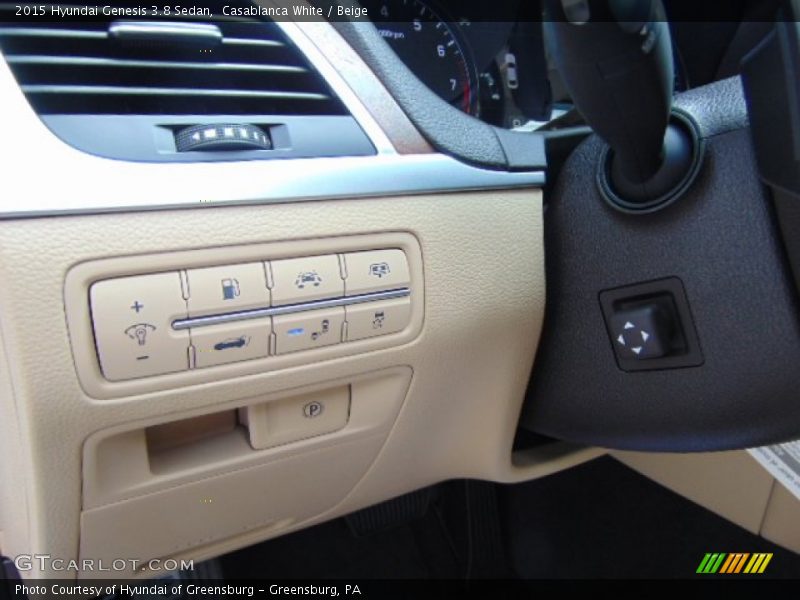 Casablanca White / Beige 2015 Hyundai Genesis 3.8 Sedan