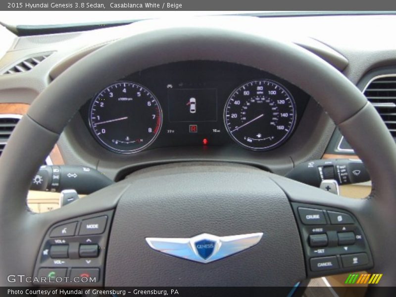 Casablanca White / Beige 2015 Hyundai Genesis 3.8 Sedan
