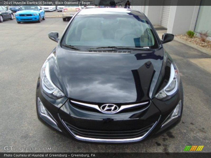 Black Diamond / Beige 2015 Hyundai Elantra SE Sedan