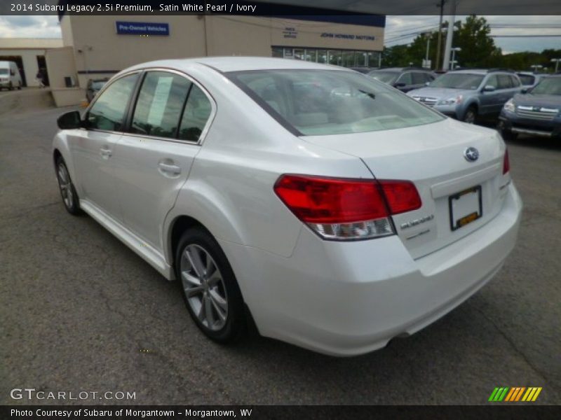 Satin White Pearl / Ivory 2014 Subaru Legacy 2.5i Premium