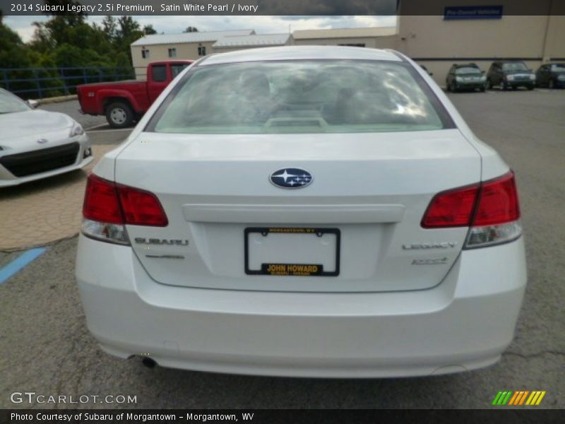 Satin White Pearl / Ivory 2014 Subaru Legacy 2.5i Premium