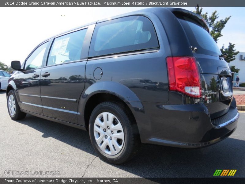 Maximum Steel Metallic / Black/Light Graystone 2014 Dodge Grand Caravan American Value Package