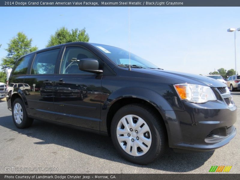 Maximum Steel Metallic / Black/Light Graystone 2014 Dodge Grand Caravan American Value Package