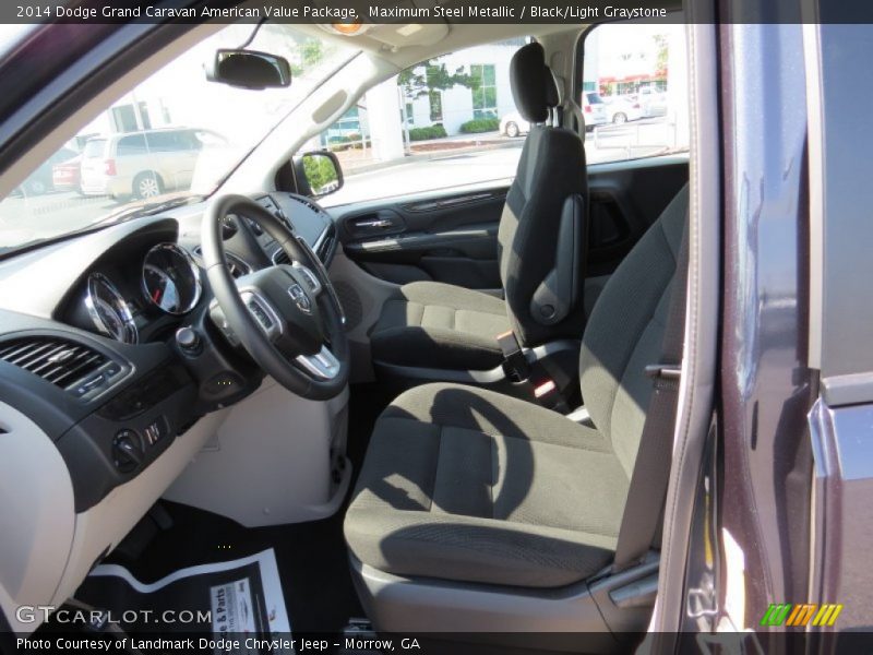 Maximum Steel Metallic / Black/Light Graystone 2014 Dodge Grand Caravan American Value Package