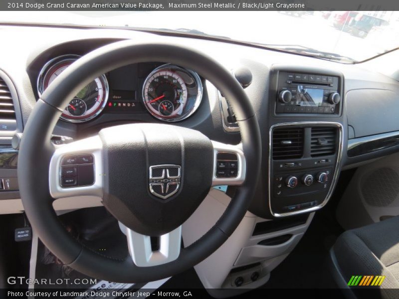 Maximum Steel Metallic / Black/Light Graystone 2014 Dodge Grand Caravan American Value Package