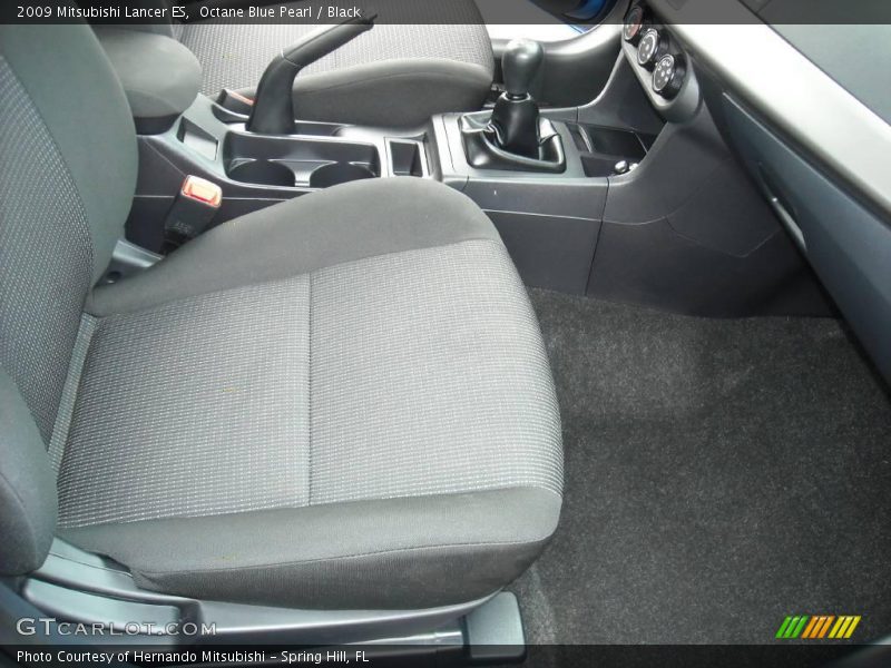 Octane Blue Pearl / Black 2009 Mitsubishi Lancer ES