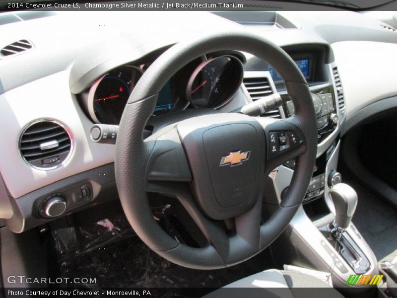 Champagne Silver Metallic / Jet Black/Medium Titanium 2014 Chevrolet Cruze LS