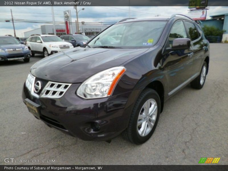 Black Amethyst / Gray 2012 Nissan Rogue SV AWD